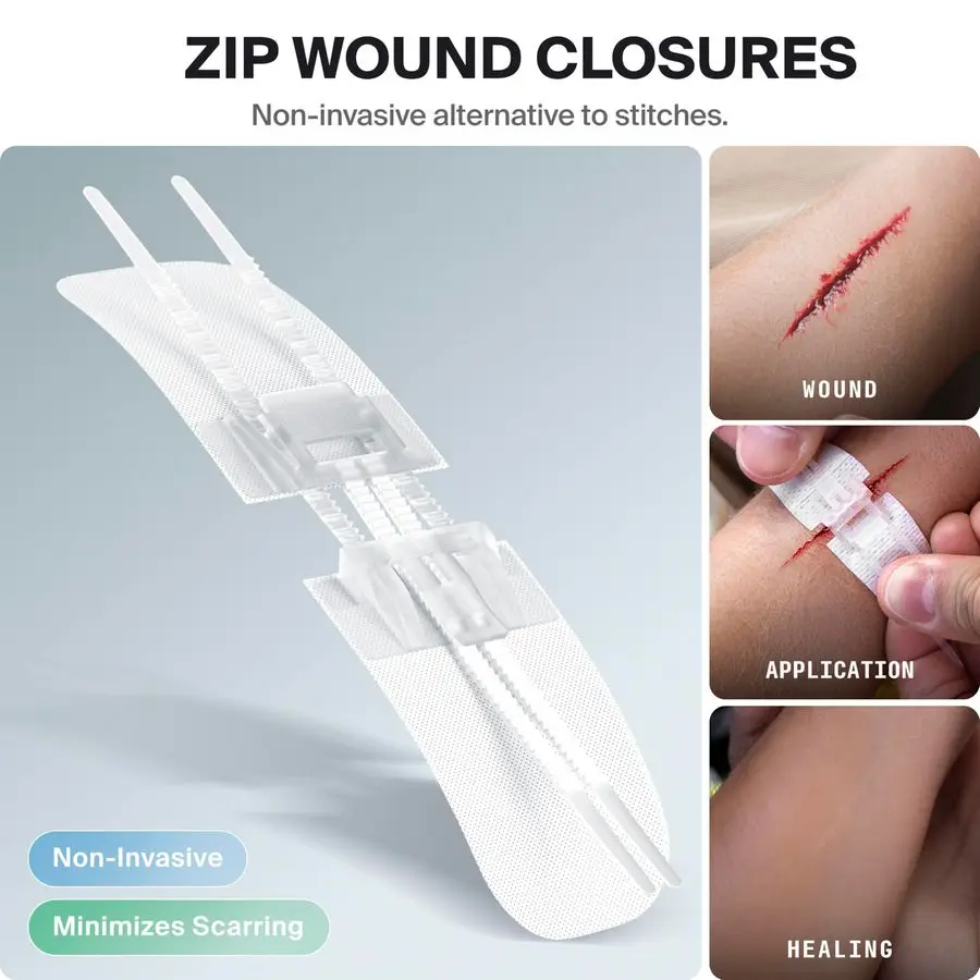 Kit di pronto soccorso professionale per auto, amplificatore da viaggio Kit di emergenza domestico per escursioni, campeggio, zaino in spalla e attività all'aperto Include ferita con punto zip