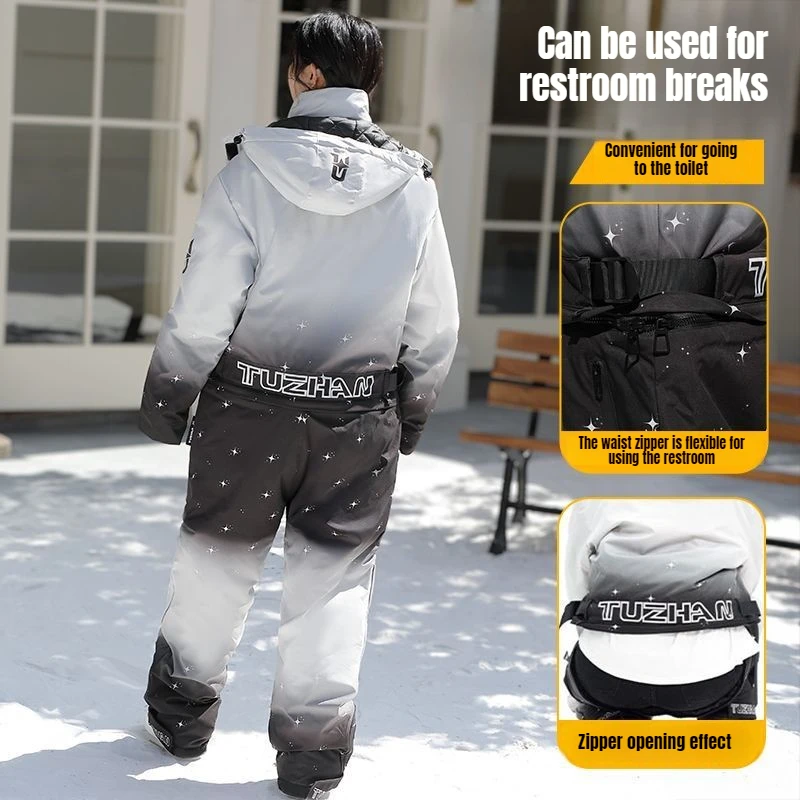 Winter Skiing Clothes Waterproof Warm Cycling Fiing Suit Car Windproof Zipper Men's Outdoor Gear 오토바이 방한 의 - view 4