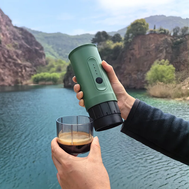 Portable 18Bar Coffee Machine Wireless Electric Espresso Travel Maker Fit Nespresso Capsule & Powder for Camping Car Outdoor