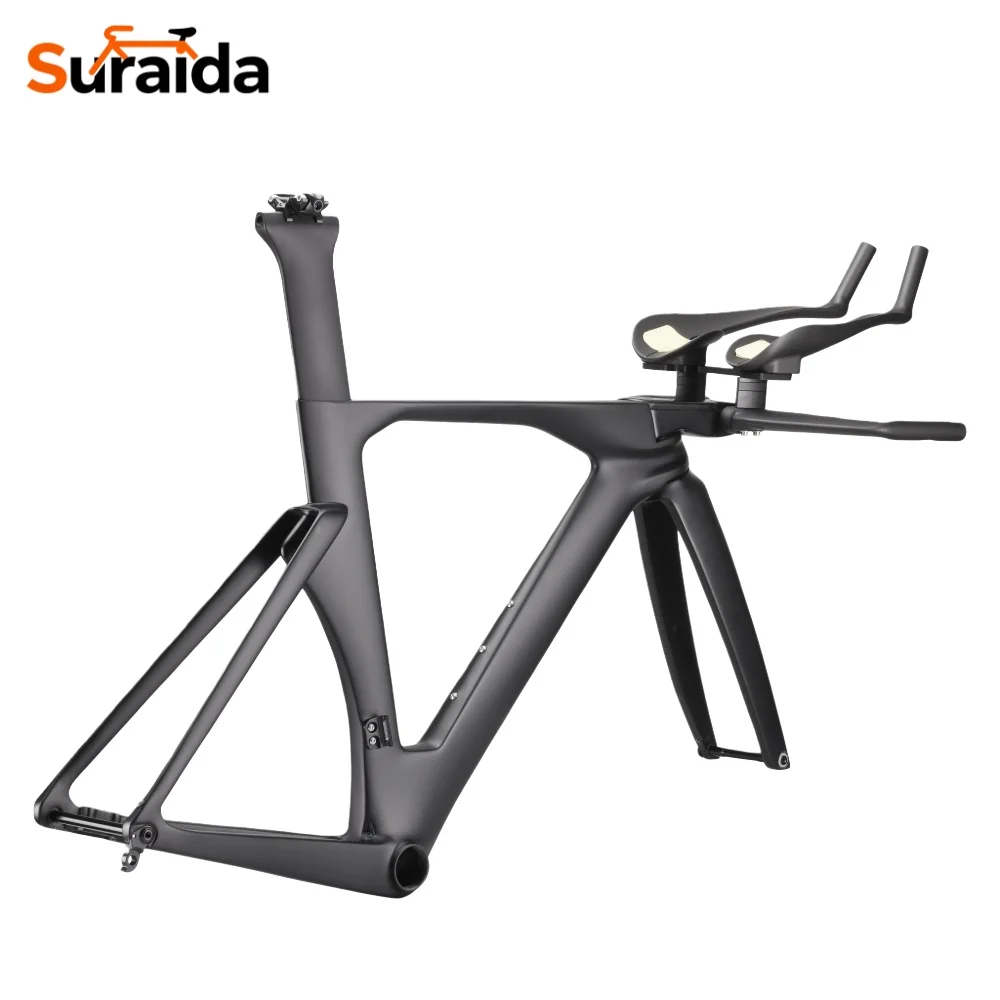 Suraida 2026 T1100 ألياف الكربون UD مكبح قرصي TT دراجة سباق الإطار الرجل الحديدي الترياتلون إطار الكربون TT المقود شوكة نموذج جديد #3
