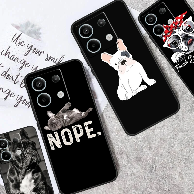 French Bulldog Dog Case For Redmi Note 13 Pro 9 10 11 12 Pro Plus 9S 10S 11S 12S Cover For Redmi 12C 10C 13C