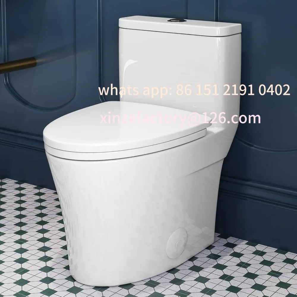 

Customizable Small Compact with Soft Close Seat, 1.1/1.6 GPF Powerful Dual Flush Toilet for Small Bathroom