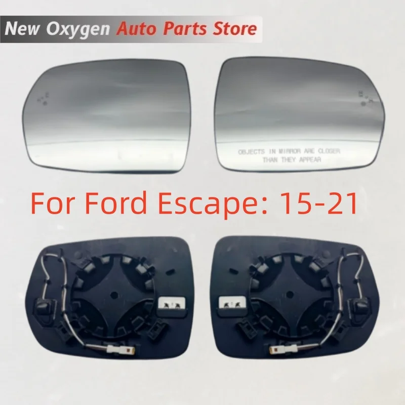 For Ford Escape: 15-21 Rear View Mirror Lens, Anti-Reflective Mirror Glass with Blind Spot Protection