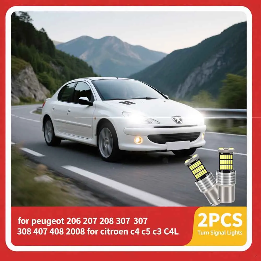 

Reverse lights Canbus P21W 1156 BA15S LED Bulb For peugeot 206 207 208 307 308 407 408 2008 For citroen c4 c5 c3 C4L DRL Lamp
