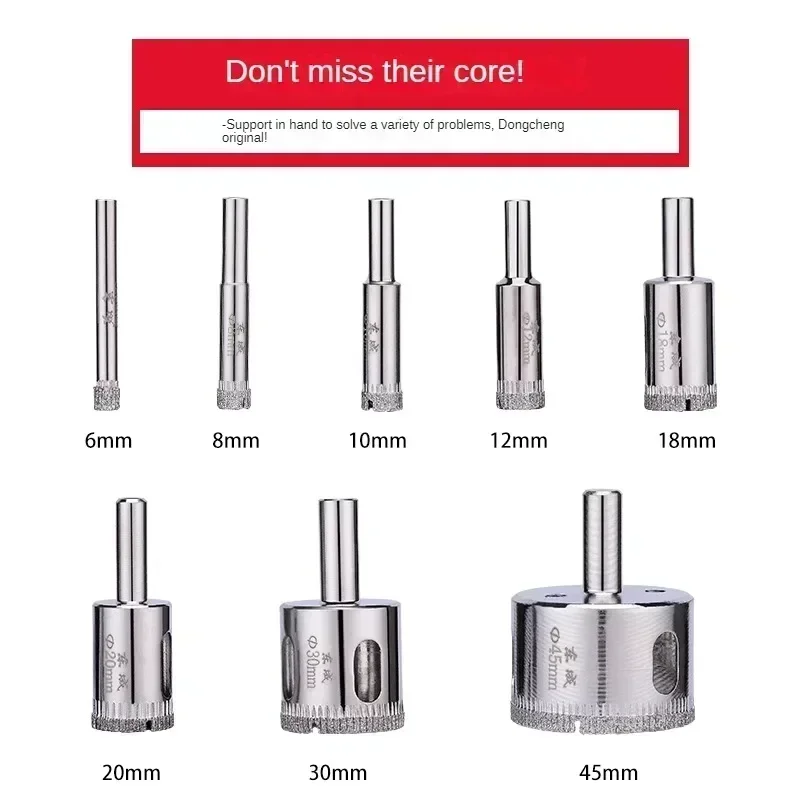 Diamond Coated Glass Drill Bit - Heavy Duty Hole Saw for Ceramic, Porcelain, Marble and Granite Tiles