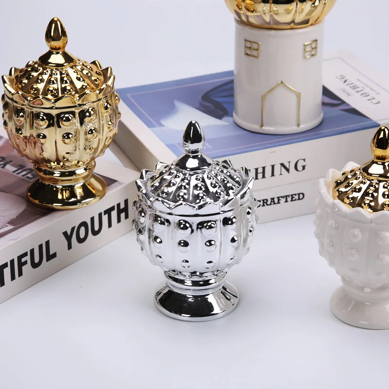 Figure Lips Ceramic Storage Jar Cotton Swab Box Jewelry Storage Jar Vintage Art Decorate Scented Candle Cup Home Decorations
