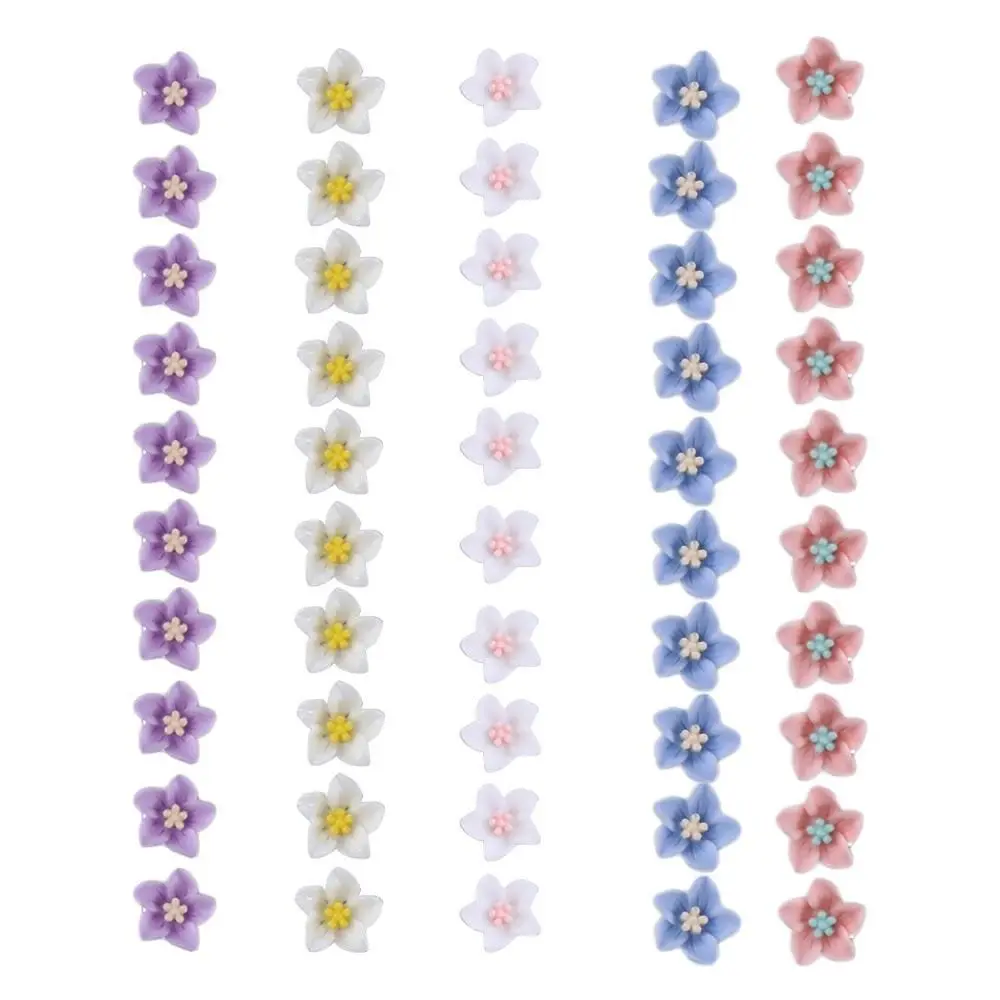 Nette 10 teile/satz Koreanischen stil Haar Zubehör Mädchen Blume Haar Clips Kleine Haarnadeln Weiche Keramik Haar Krallen