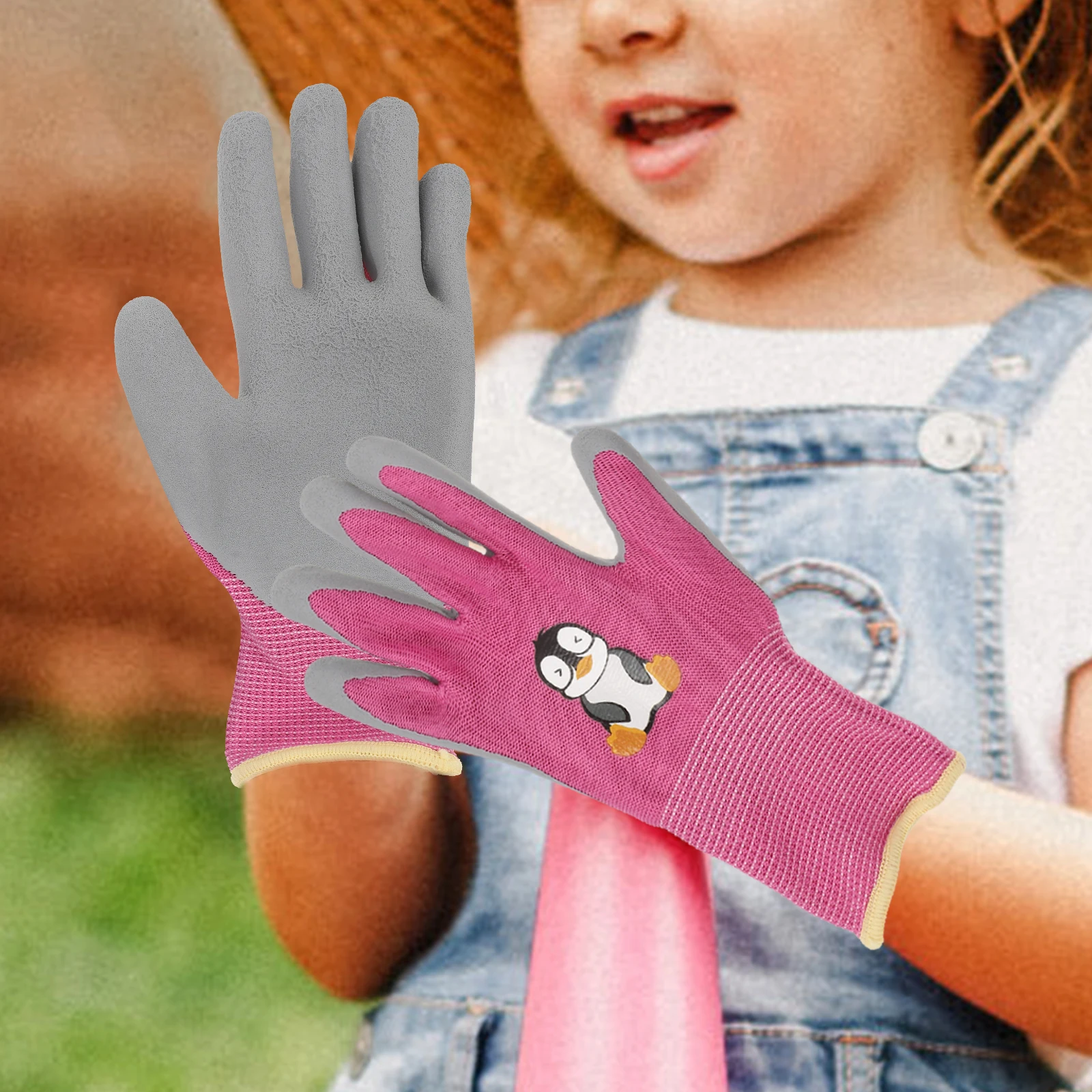 

4 Pairs Children's Protective Gloves Childrens Gardening Sun Protection Emulsion Small
