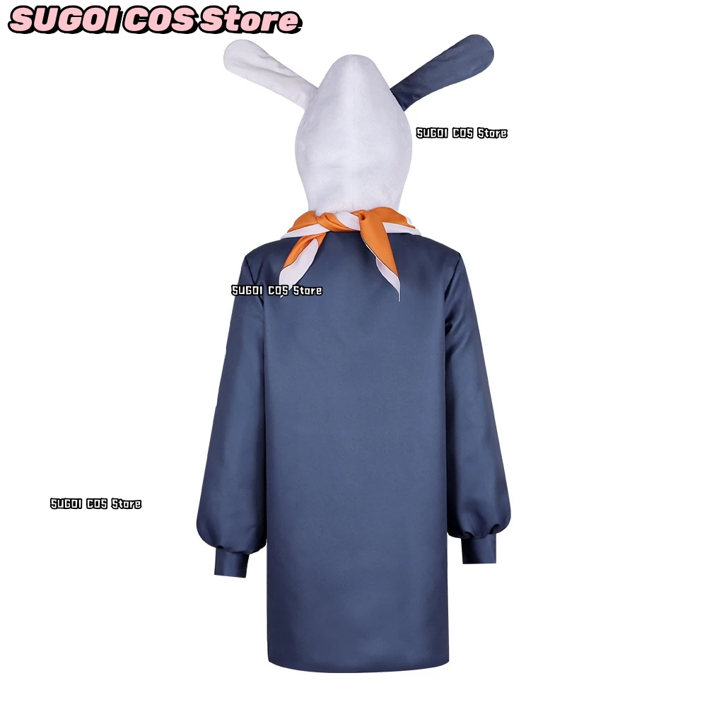 Game Zenless Zone Zero Bangboo Eous Cosplay Costume Hoodies With Rabbit Ear Harajuku Sweatshirts Anime Role-play Unisex Outfit