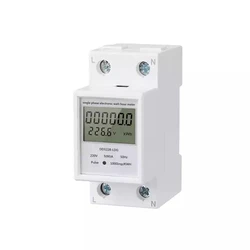 Rail Mounted Electricity Meter Electric Single Phase Energy Meter Electronic Watt-hour Meter Small Size 35mm Din Rail Mounted