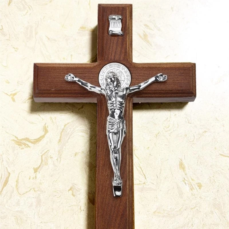 Crucifix Wall  Solid  Catholic Wall Hanging Jesus  for Home Office Church Decoration Prayer Religious Gift 87HA