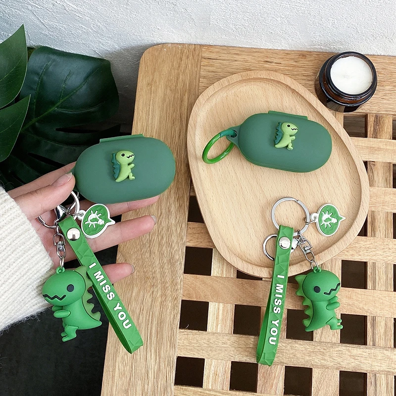 การ์ตูน Earaphone สำหรับ Huawei FreeBuds SE กรณีตลกไดโนเสาร์ซิลิโคนป้องกันหูฟังกล่อง Fundas