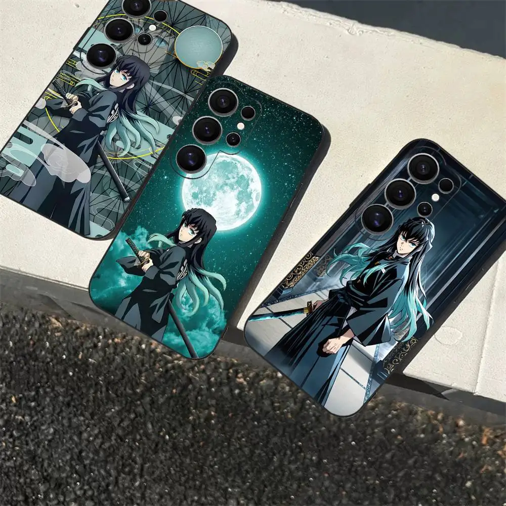 M-Muichiro Tokito Demon Slayer Phone Case For Samsung S 24 Fe 25 Ultra Plus 20 Lite 21 30 22 23 24 22 Ultra 5G Fundas