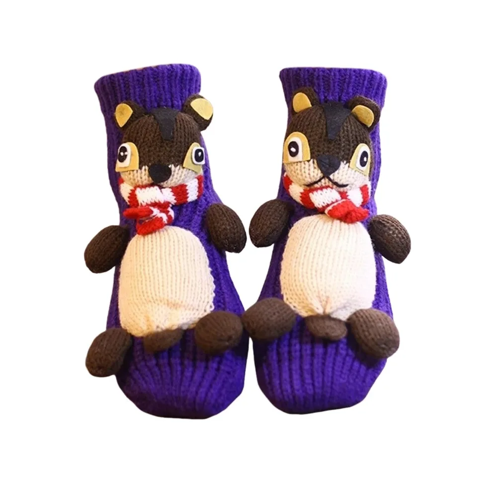 

New 3D Prints Christmas Socks Hand Crocheted Warm Animal Socks Non-Slip Thick Winter Socks for Men & Women