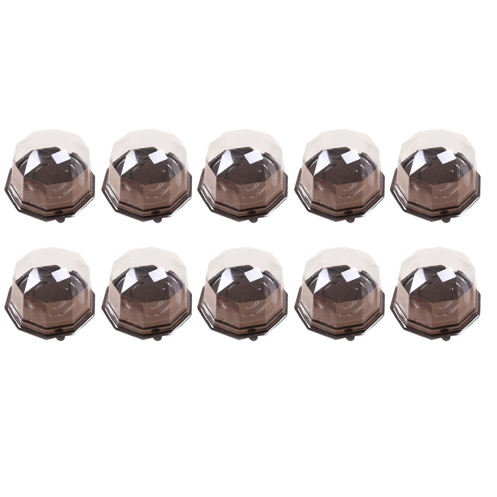 

50pcs Cake Boxes Food Containers Mousse Holder Party Favor Boxes PVC Material Diamond Shape Waterproof