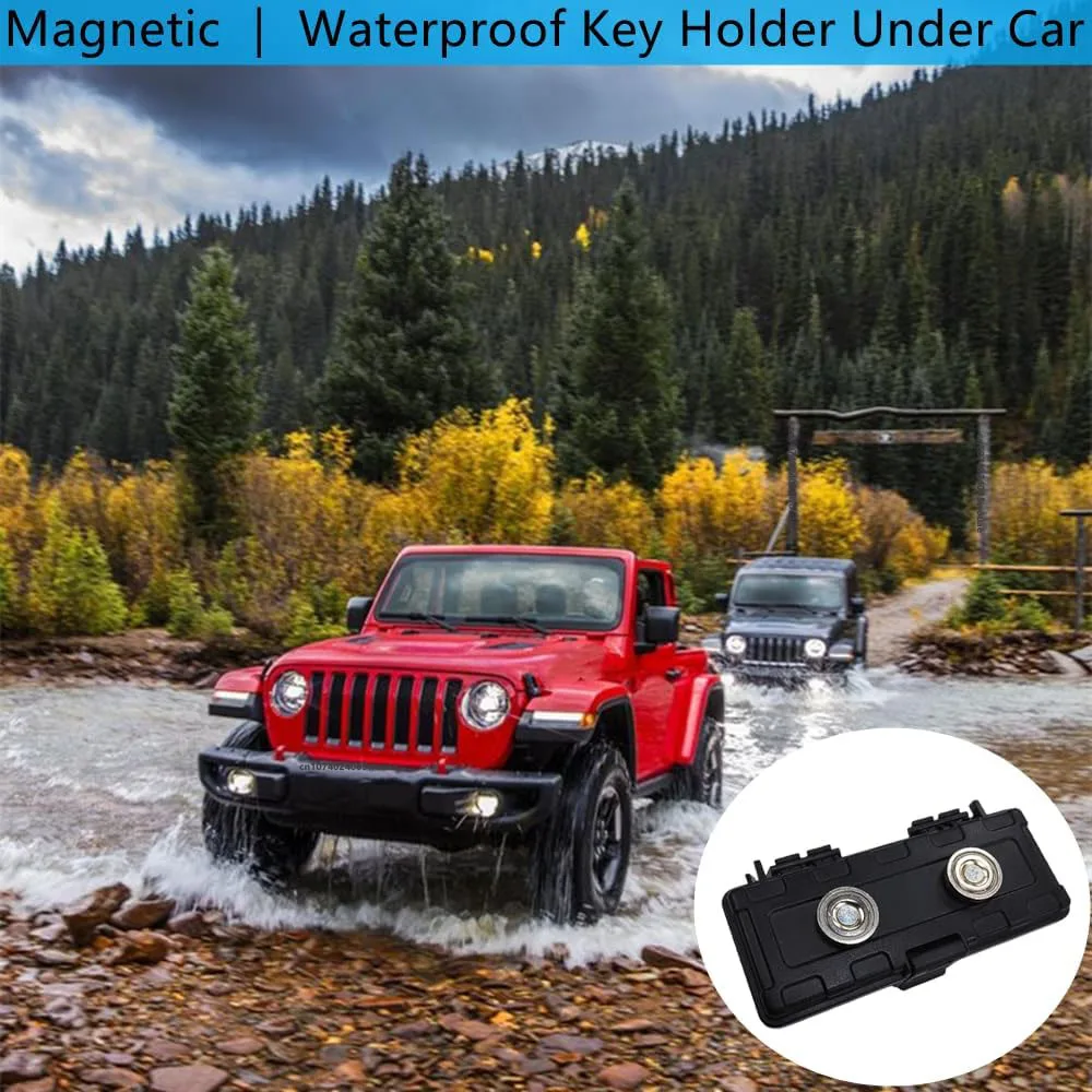 Magnetic Key Holder Under Key Hider Waterproof Hidden Car Key Case for Outdoor Travel Magnetic Key Box for Under Car Vehicles