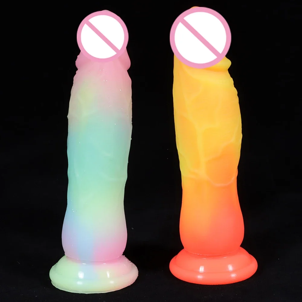 Colourful Realistic Dildos Huge Plug Anal Thick Stick Soft Vagina Plug Massage for Adult 18+  Female Masturbator Sex Toys