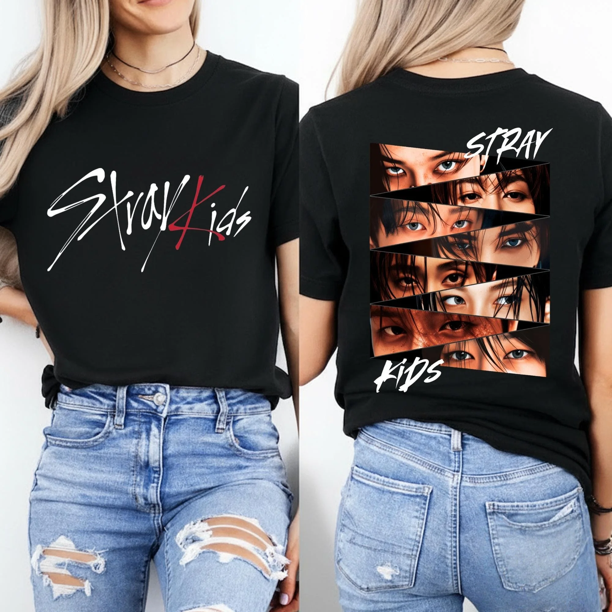 Image of Stray Kids Shirt Stray Kids Mitglieder-Shirt Stray Kids Merchandise Fan-Geschenk 2026 Sommer Herren Damen Streetwear Baumwollkleidung