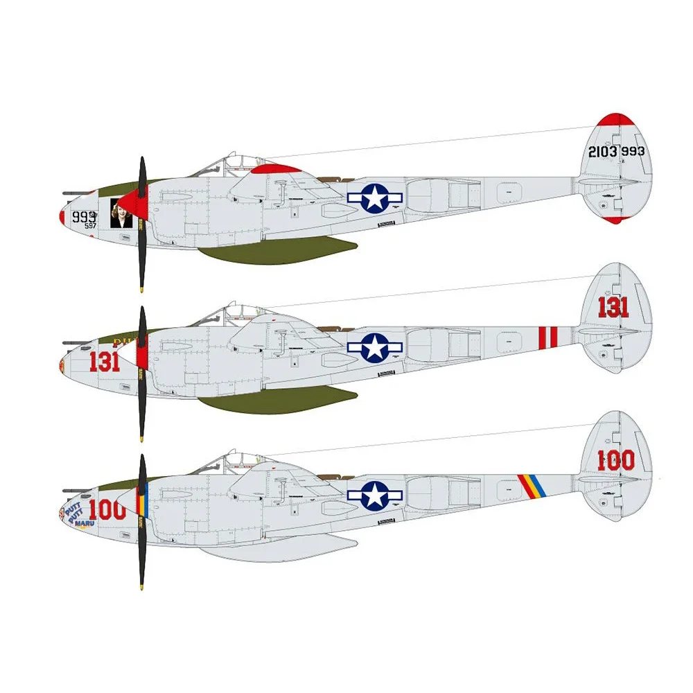 Tamiya Assemblage Vliegtuig Modelkit 61123 Lockheed (R) P-38J Bliksembommenwerper 1/48