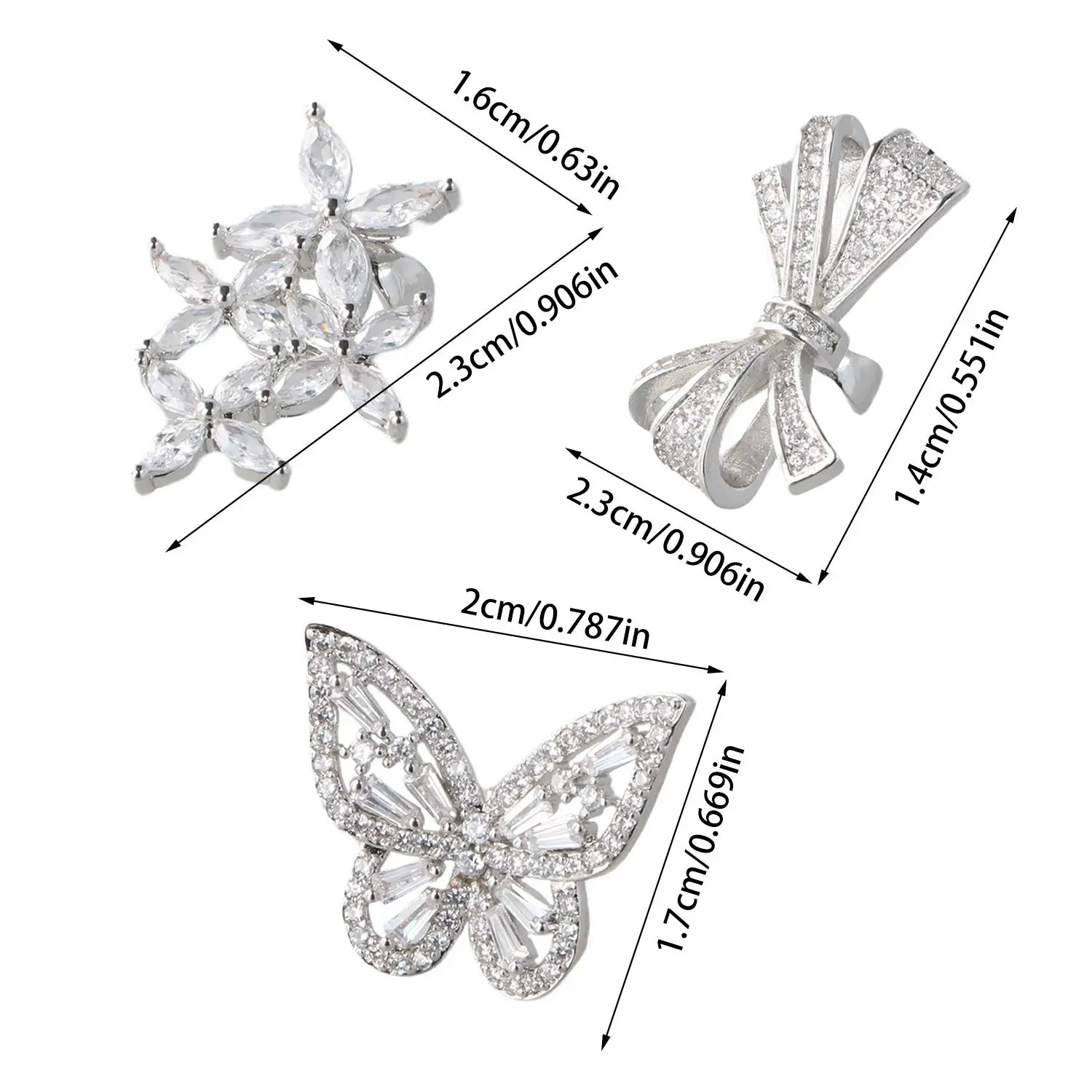 

Zircon Earphone Clip Charms Exquisite Design Earphone Accessory Flash Diamond Personalized DIY Fashion Jewelry