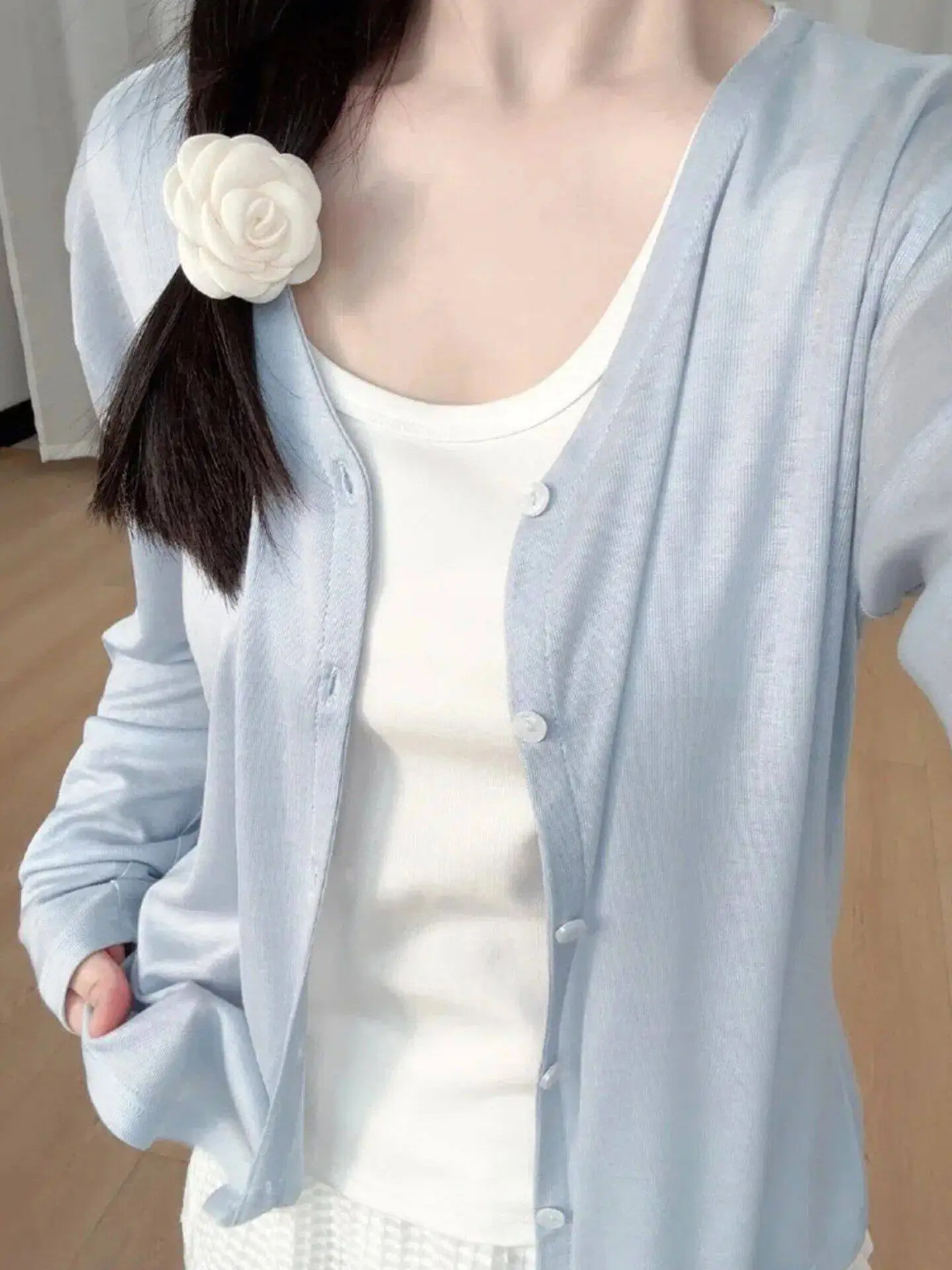 Sun Protection Lightweight Open Cardigan Summer 2026 Cover up Top with Strap Air Conditioning Shirt Women's Loose Fit Long Sl...