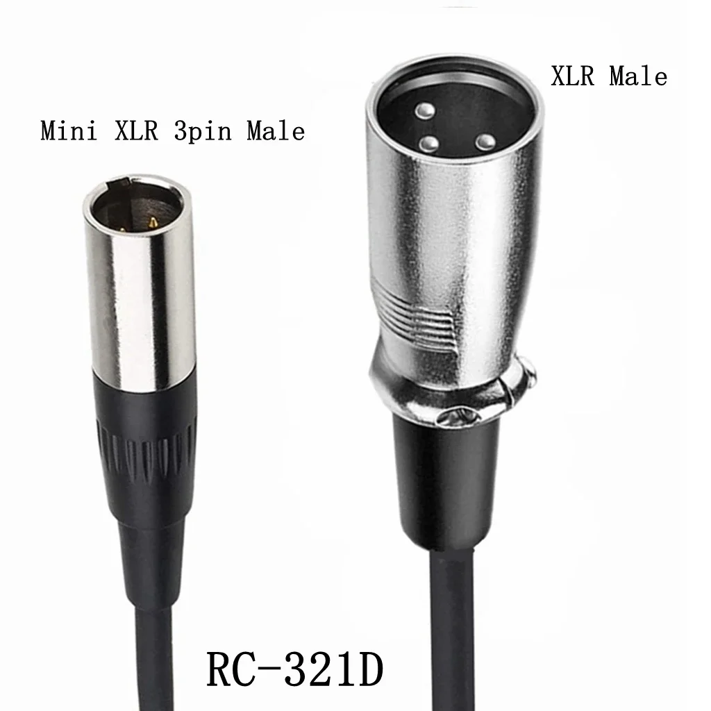 สายออดิโอมินิ XLR ตัวผู้ไปยัง XLR ตัวเมียสำหรับกล้อง4K 6K 0.5ม. 1.5ม. สีดำอุปกรณ์อัจฉริยะขั้วต่อสายเคเบิลดิจิทัล