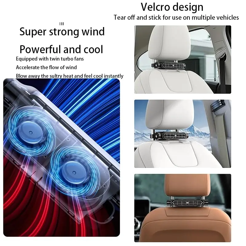 Car Fan Car Seat Fan Car USB-powered Fan Back Seat Of Children's Car Exhaust Fan Car Fan Cooling Inside The Car