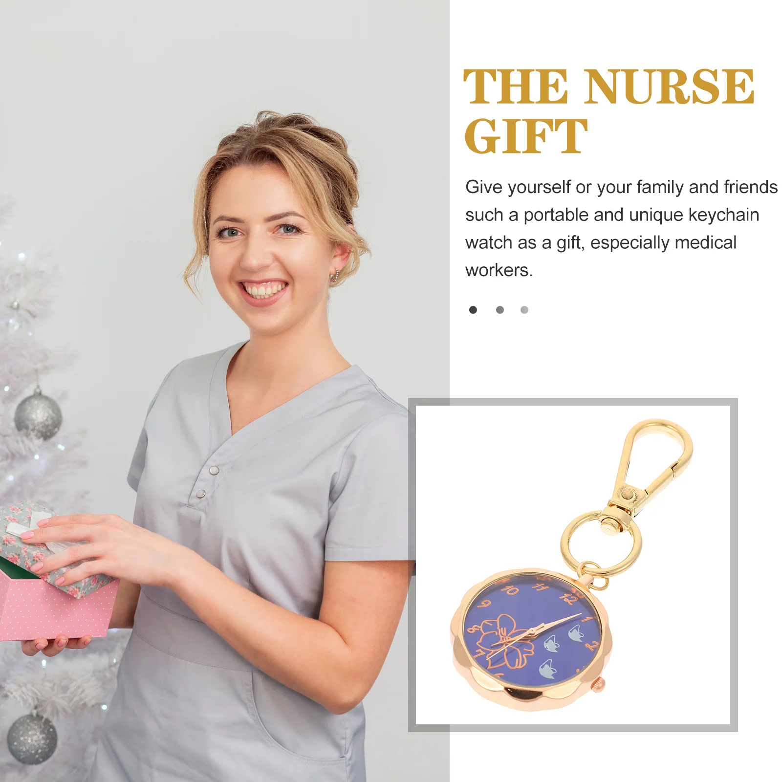 

Digital Keychain Premium Alloy Hanging Key Ring Nurse Clip-On Pendant For Doctors Students Backpack Hanging Pocket Watch