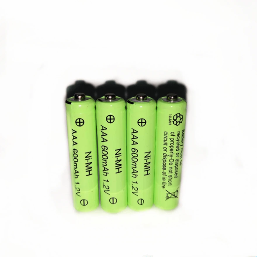 10PCS 1.2v 600mAh AAA remote control toy rechargeable NI-MH rechargeable battery