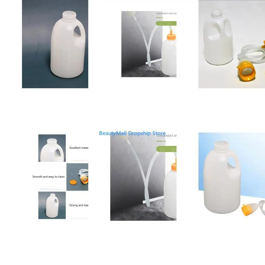 40JD Portable Urinals Unisex Urinal Bottle Spill Proof Reusable Pee Bottle with Lid