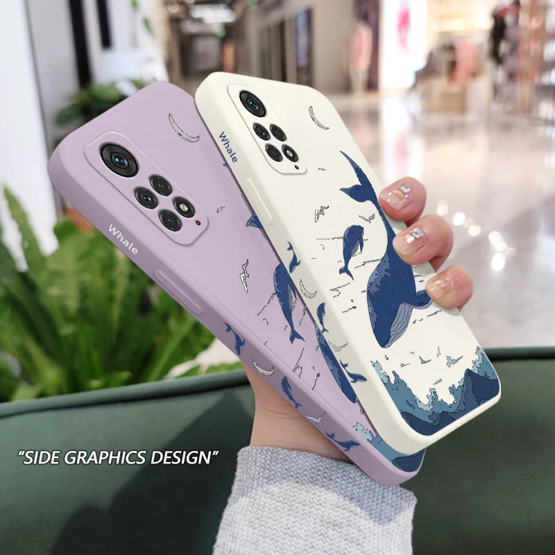 Fantasy Whale Phone Case For Xiaomi Redmi Note 13 12 12S 11 11S 11T 10 10A 10T 10S 9T 9 8 7 Pro Plus 10C 9A 9C 9T 4G 5G Cover