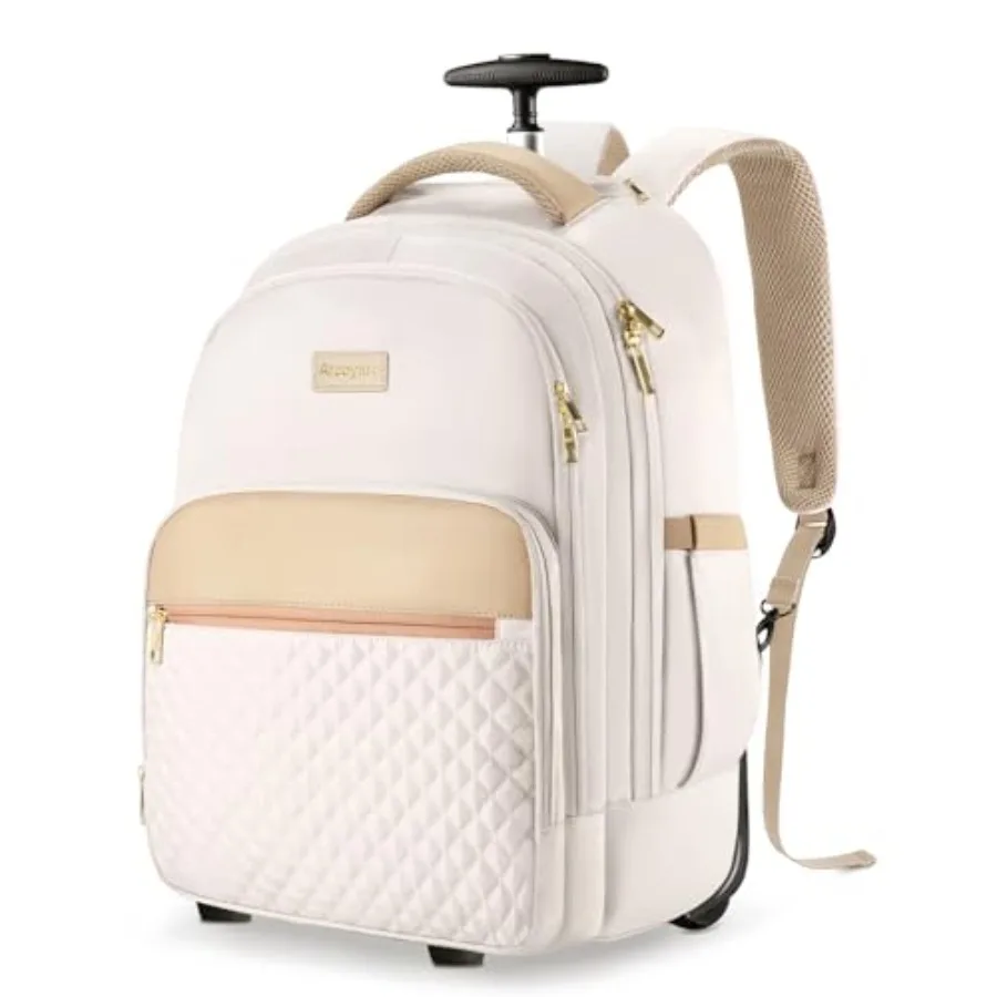

Rolling Backpack For Adults With Wheels 40L Wheeled Backpack For Women Travel Roller Backpacks Carry On Luggage Rolling Bag
