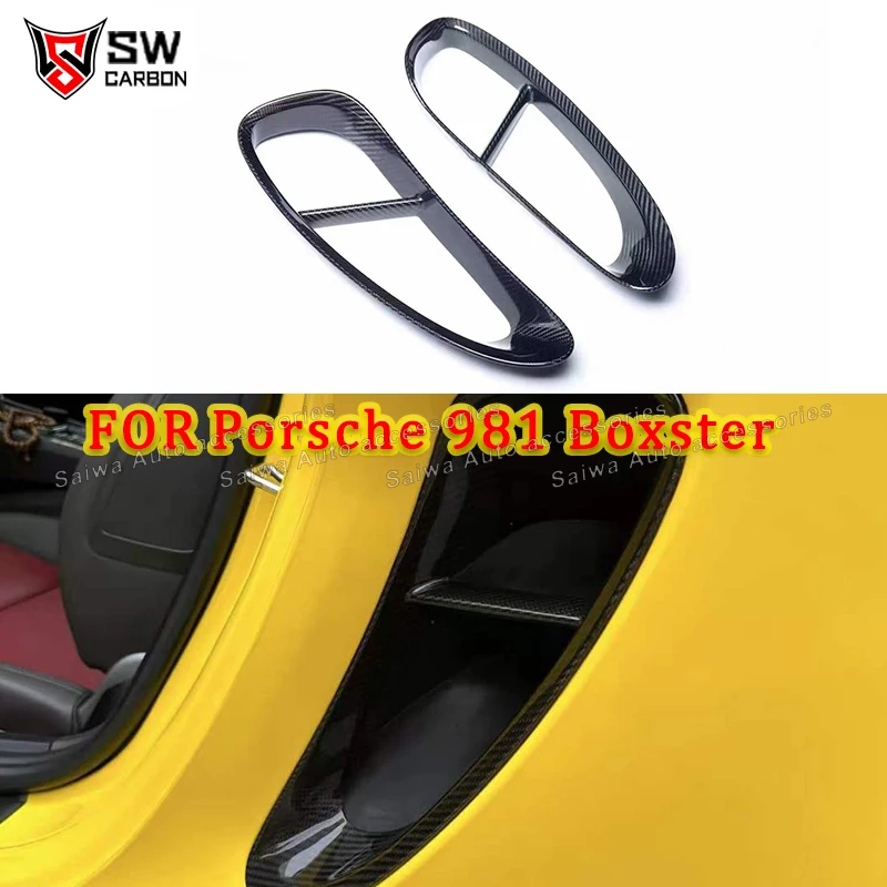 

Carbon Fiber Side Vent Cover for Porsche Boxster Cayman 981 982 987 Rear Fender Air Intake Vent Scoop Cover Car BodyKit