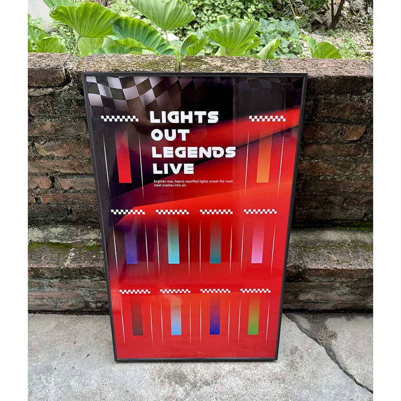 Supporto da parete con display in metallo a LED da 31,5" per LEGO Speed Ultimate Formula 1, display da parete per blocchi di costruzione di auto Lego Speed 10