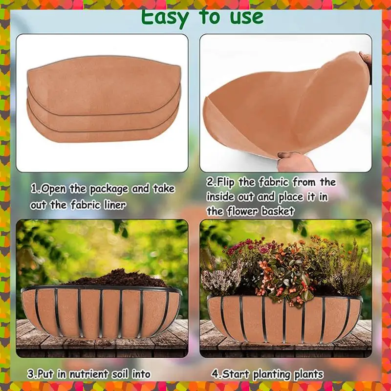 

Promotion! Porch And Eaves Decor With 3Pcs 36-Inch Hanging Plant Trough Liners, Foldable Window Box Accessories