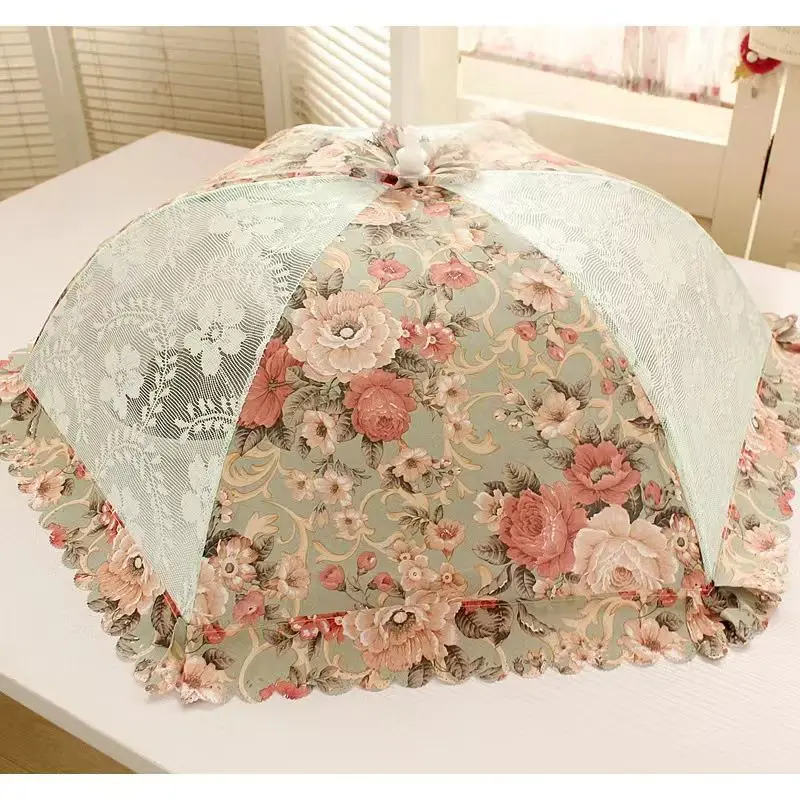 

Vegetable 2025 new home dining table cover meal foldable leftovers dustproof cover rice table dust