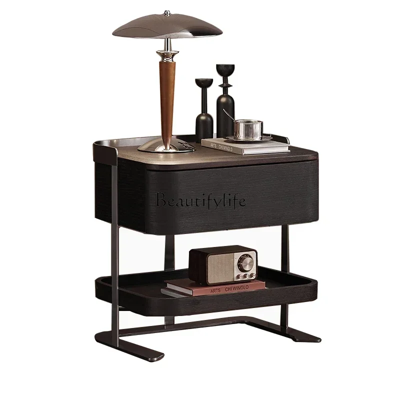 

Italian minimalist bedside table Modern minimalist bedside storage Designer new small cabinetLX