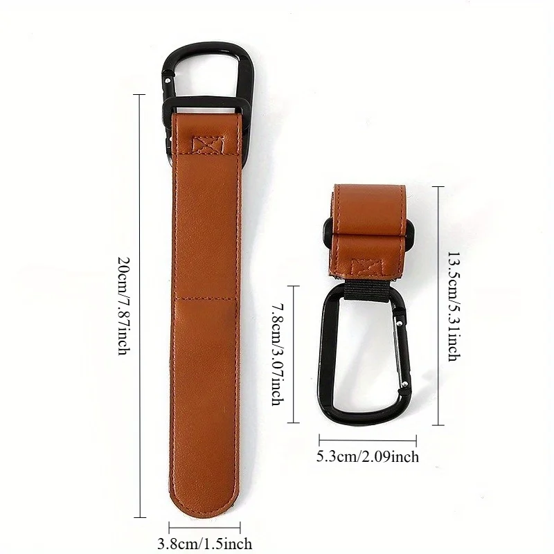 خطاف حقيبة حفاضات الأطفال، عربة أطفال متعددة الوظائف، خطاف قابل للتعديل من جلد البولي يوريثان، عربات يدوية وخطاف تخزين عربة الأطفال.