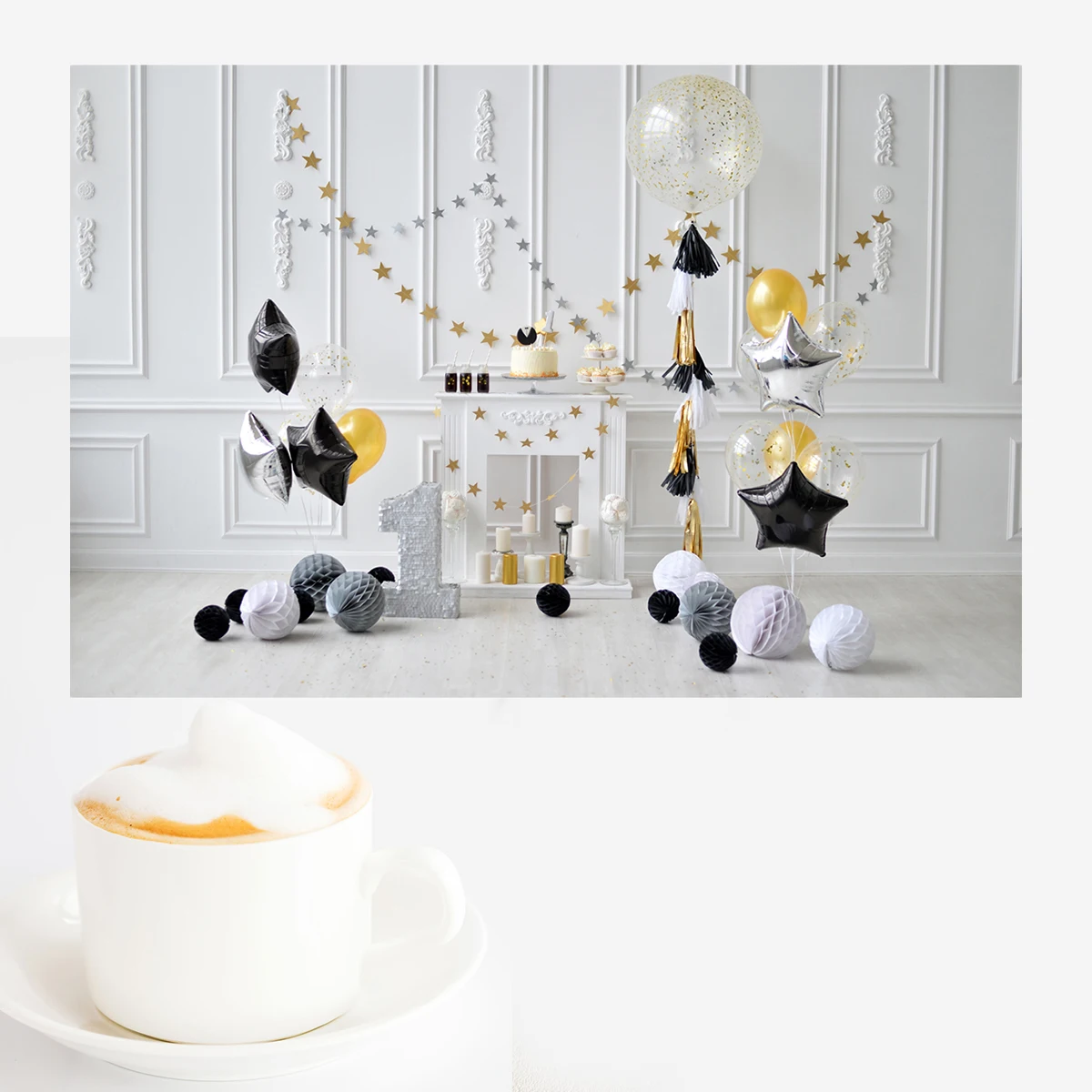 

Balloon Background 1st Birthday Photo Backdrop Kids Photography Props Event Scene 1St Birthday Photo Props Wrinkle Free Seamless