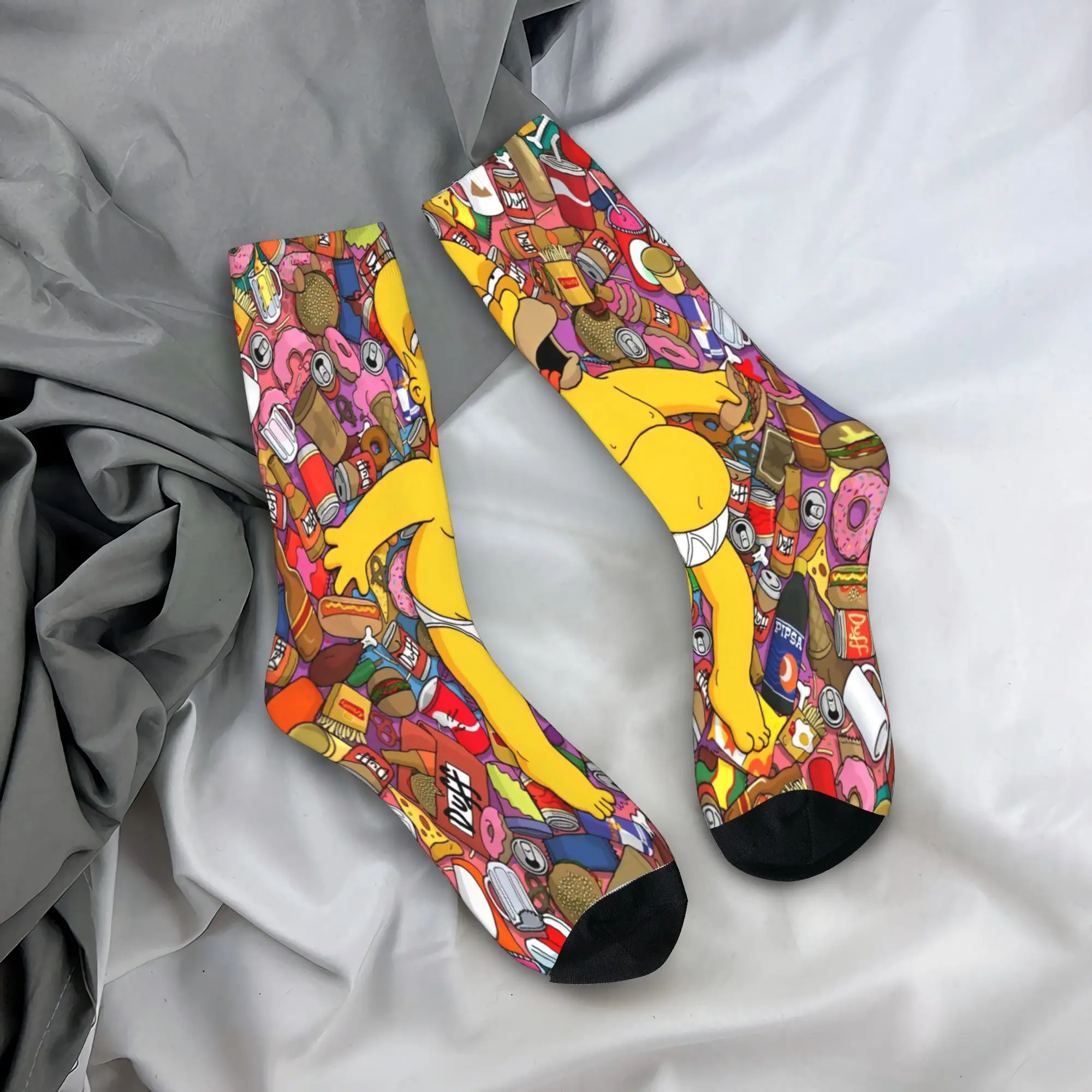 

Simpsones Crew Socks for Women Men Product All Season Cotton Crew Socks Breathable