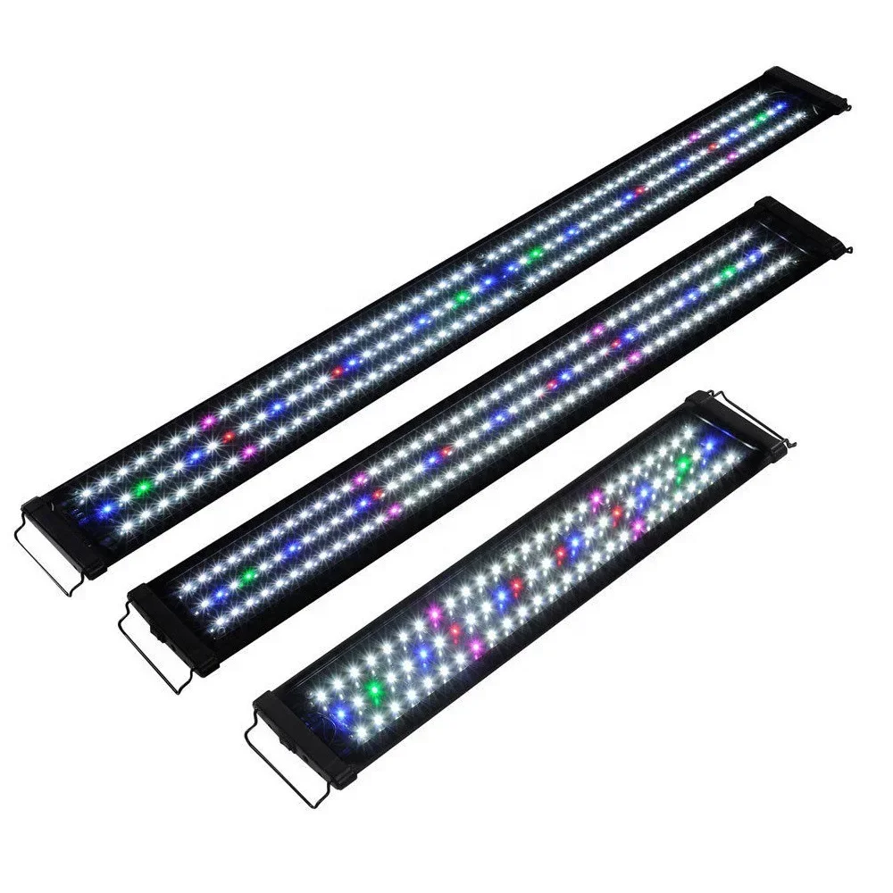 

Fish Tank Light 30-120cm White Blue Red Green LEDs With Extendable Brackets Daylight and Moonlight Cycle Help For Plant Growth