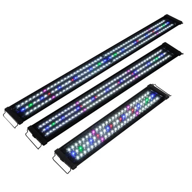 Lampa do akwarium 30-120cm Białe Niebieskie Czerwone Zielone LED z Rozsuwanymi Uchwytami Cykl Światła Dnia i Księżyca Wspomaga Wzrost Roślin