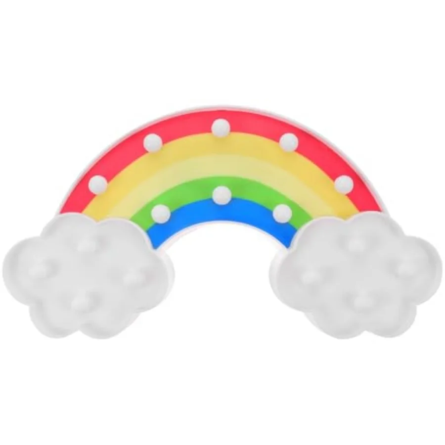 LED Rainbow Desk Light Bedside Lamp Decorative Night Light for Bedroom Table Use, Colorful Atmosphere Lighting for Home and Wed