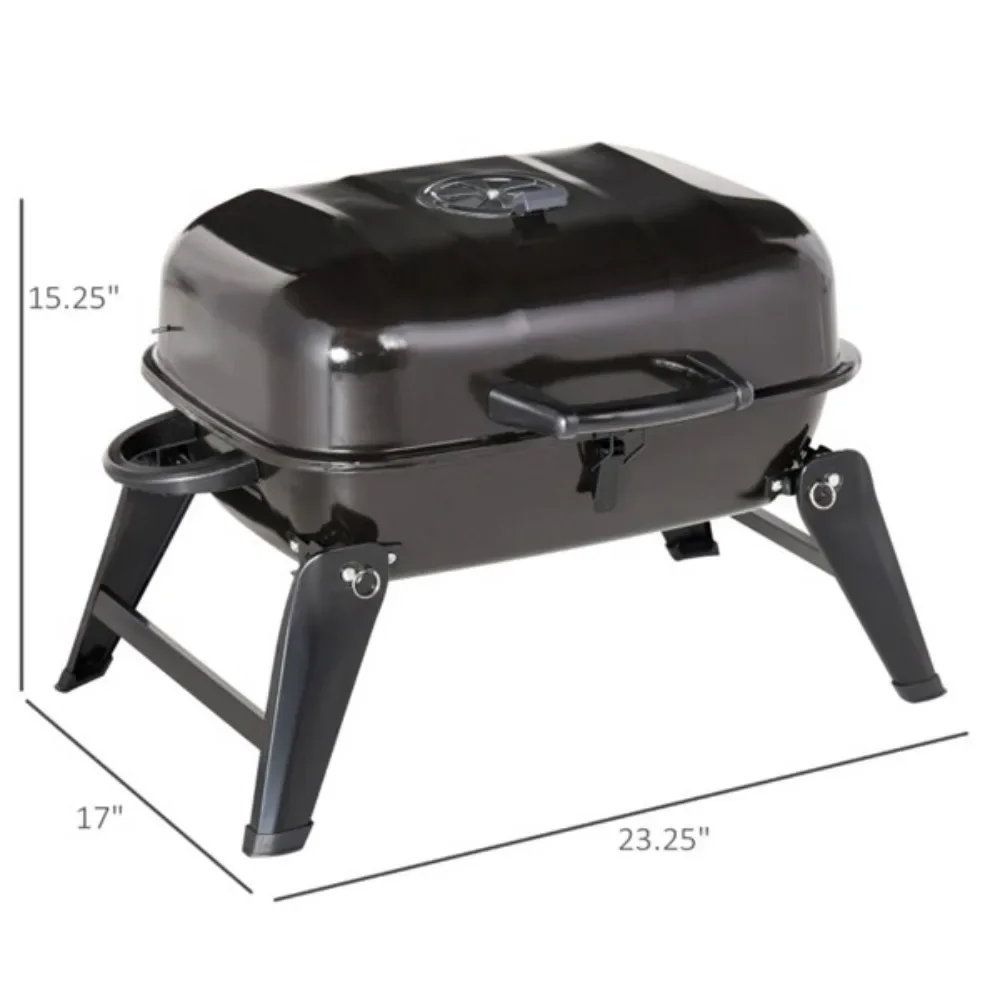 Portable Charcoal Small and portable charcoal BBQ Grill Food-grade warming rack Heat-resistant handle remains cool Tableware