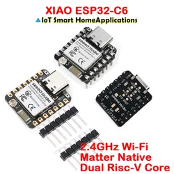 10Pcs/1pc  XIAO ESP32-C6 Development Board 2.4GHz WiFi 6 BLE 5.0 Zigbee Support for Arduino IoT and Smart Home Projects