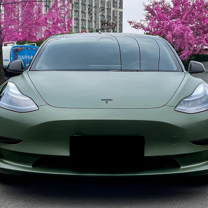 Pellicola opaca per protezione carrozzeria auto Pellicola avvolgente Ppf Vernice TPU Pellicola Tpu termofusibile verde militare satinato