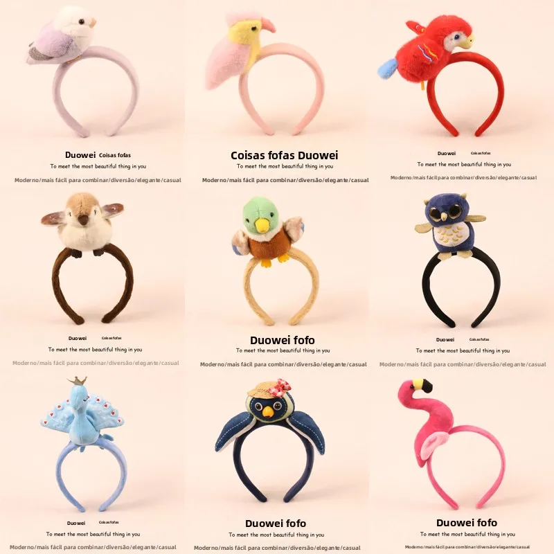 adoravel-tiara-de-pelucia-de-passaro-presilha-de-cabelo-de-desenho-animado-papagaio-coruja-tiara-de-pavao-da-sorte-aces