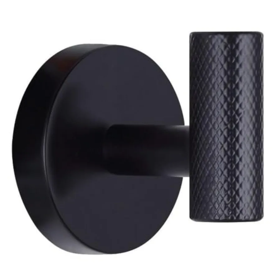Varen Matte Black Robe and Towel Hook - Elegant Bath Accessories Accessory, Matte Black Finish, Durable and Modern