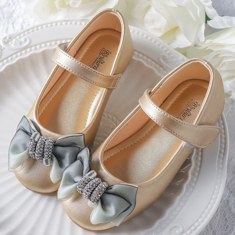 

Girl Princess Shoe2025Four Seasons New Girls Flat Dance Shoes Korean Edition CuteGirl Fashion Performance Shoe Girl Banquet Shoe