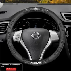 Car Steering Wheel Cover for Nissan Qashqai Juke X-Trail Patrol Note Leaf Altima Micra Murano Rogue Pulsar Sentra Teana Tiida